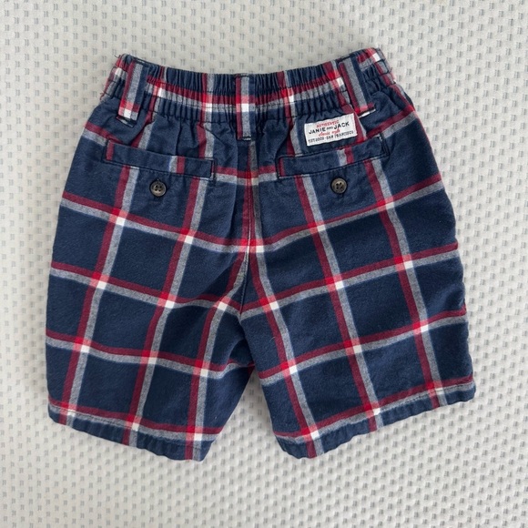 Janie and Jack boys navy plaid shorts in size 12-18m - Picture 4 of 7